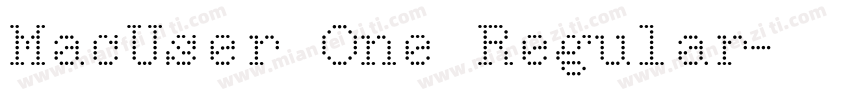 MacUser One Regular字体转换